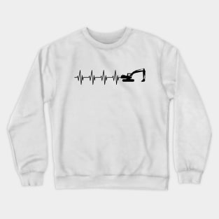 Excavator Heartbeat Crewneck Sweatshirt